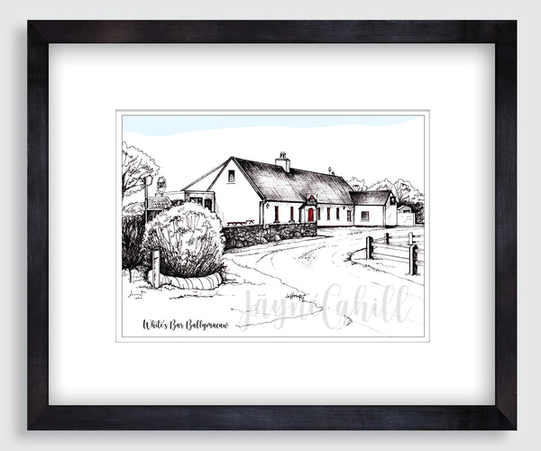 Whites Bar (black & white), Ballymacaw, Dunmore East