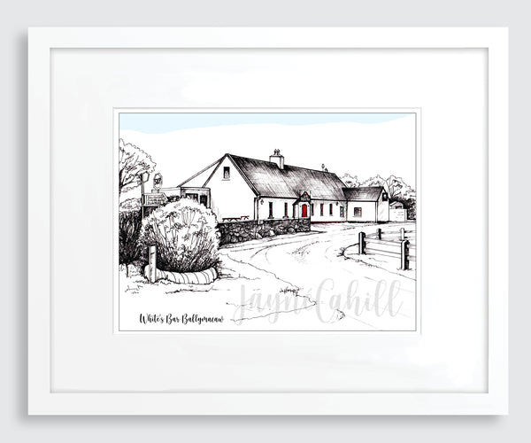 Whites Bar (black & white), Ballymacaw, Dunmore East