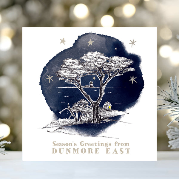 The Tree in the park, Dunmore East, Christmas Card