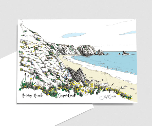 Benvoy Beach, Copper Coast - Art Card
