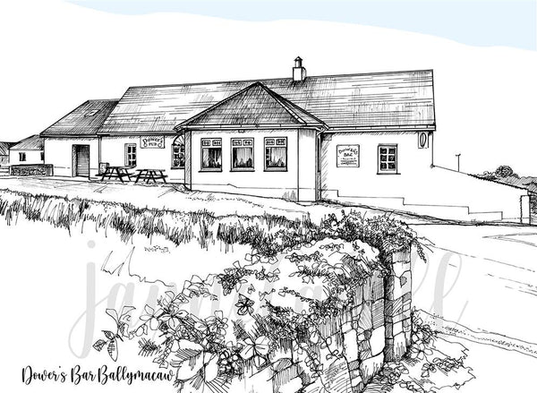 Dower's Bar (black & white), Ballymacaw, Dunmore East