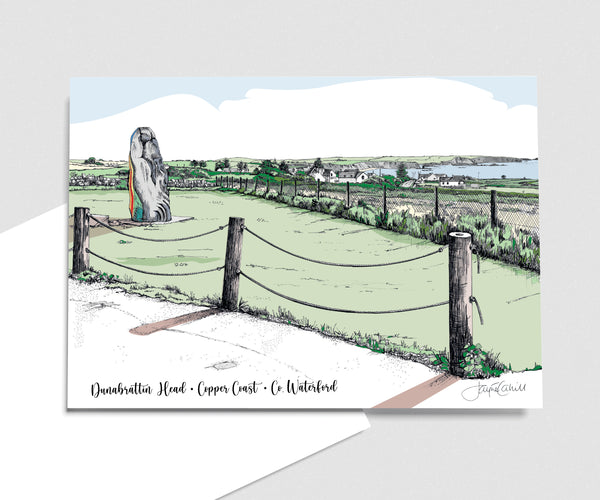 Dunbrattin Head, Copper Coast, Co. Waterford - Art Card