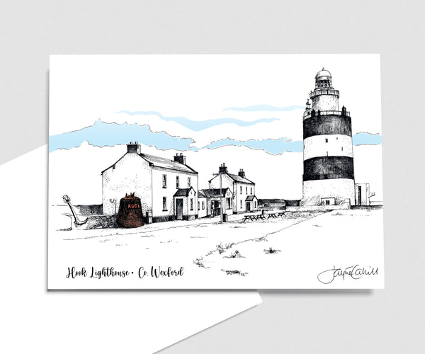 Hook Lighthouse Art Card
