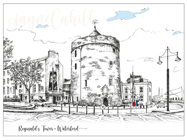 Reginald's Tower, Waterford by local artist JayneCahill
