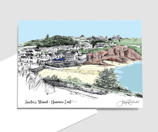 Lawlor's Strand, Dunmore East Art Card