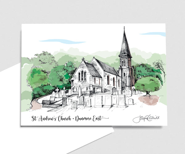 St Andrews Church, Dunmore East - Art Card