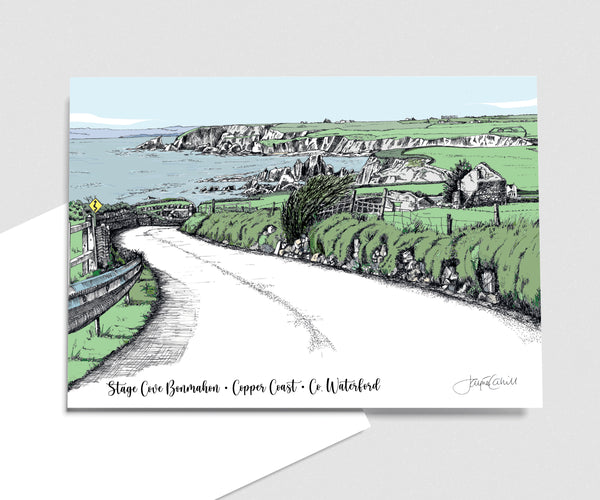 Stage Cove Bunmahon, Copper Coast, Co. Waterford- Art Card