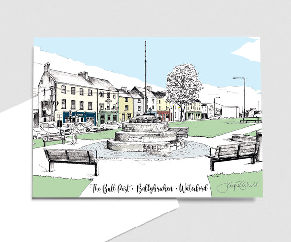 The Bull Post, Ballybricken, Waterford - Art Card