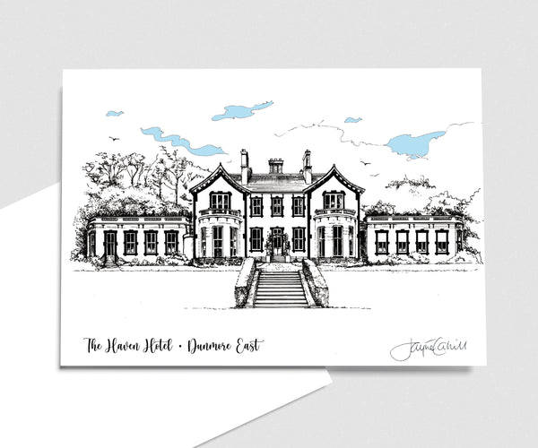 The Haven Hotel, Dunmore East - Art Card