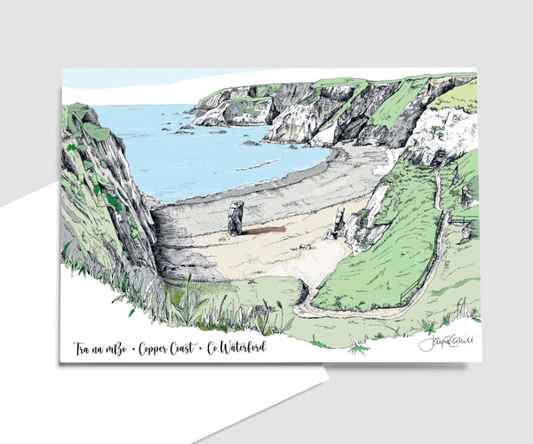 Tra na mBo, Copper Coast, Co. Waterford - Art Card