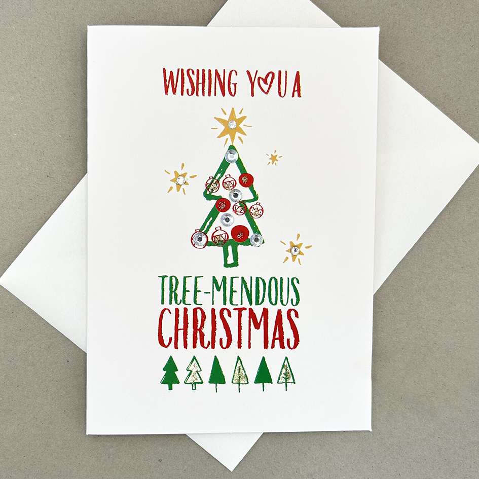 Wish someone special a TREE-mendous Christmas Card by Jayné Cahill Design