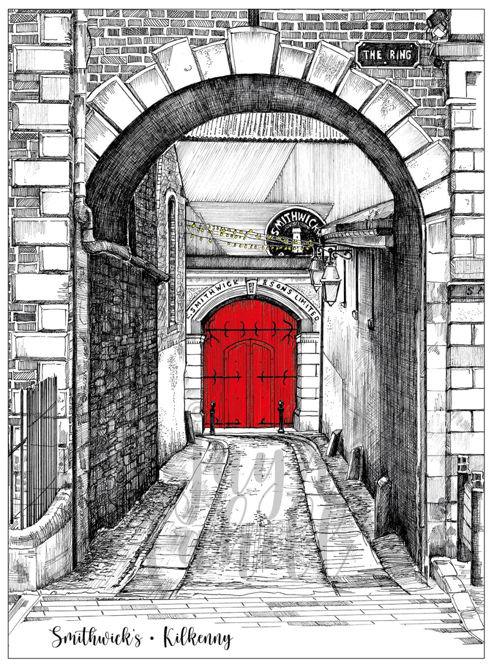 The Smithwick's Gate in Kilkenny, by artist Jayné Cahill.